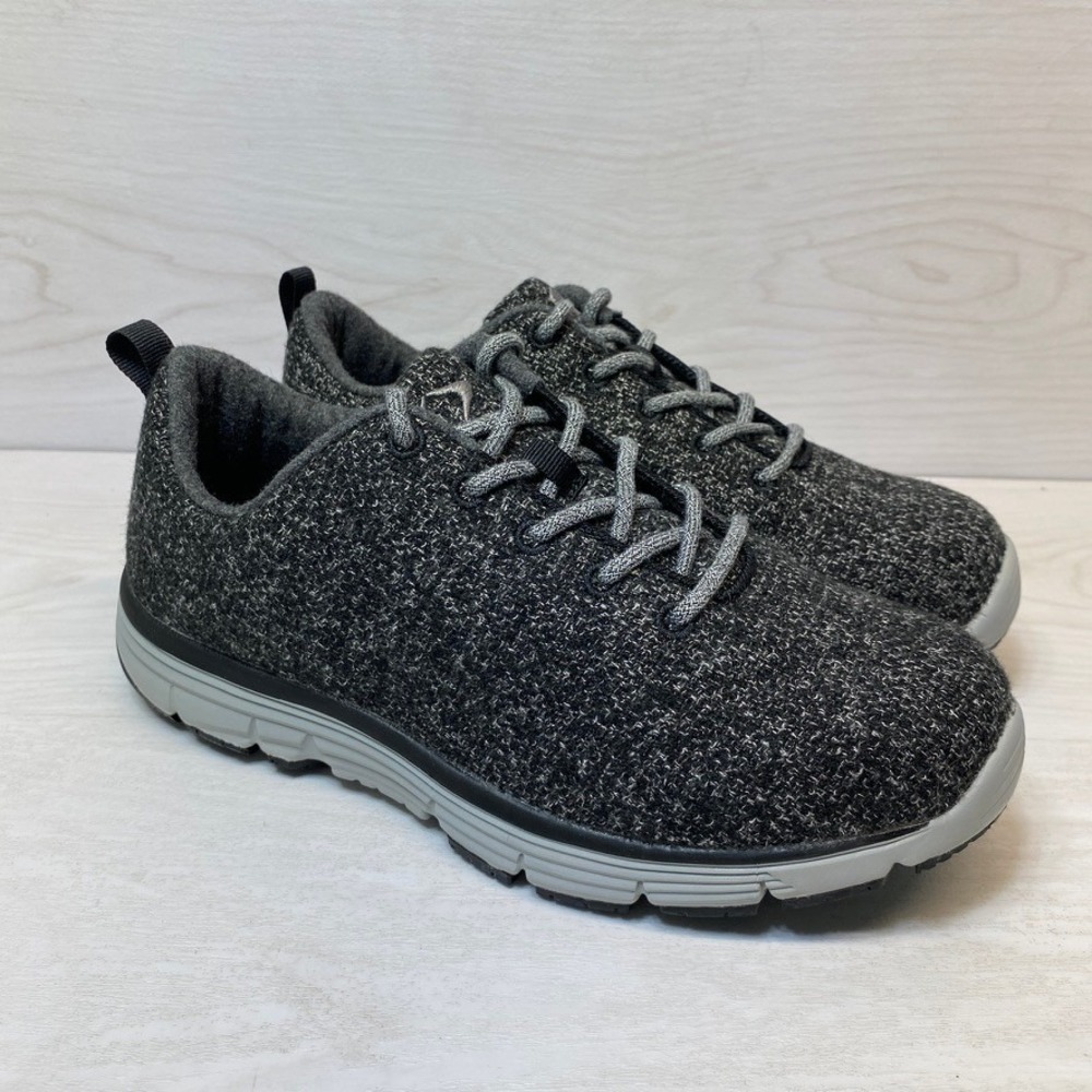 Apex Womens Size 6 A8100 Walking Shoes Athletic Grey Knit Wool Like Sneaker